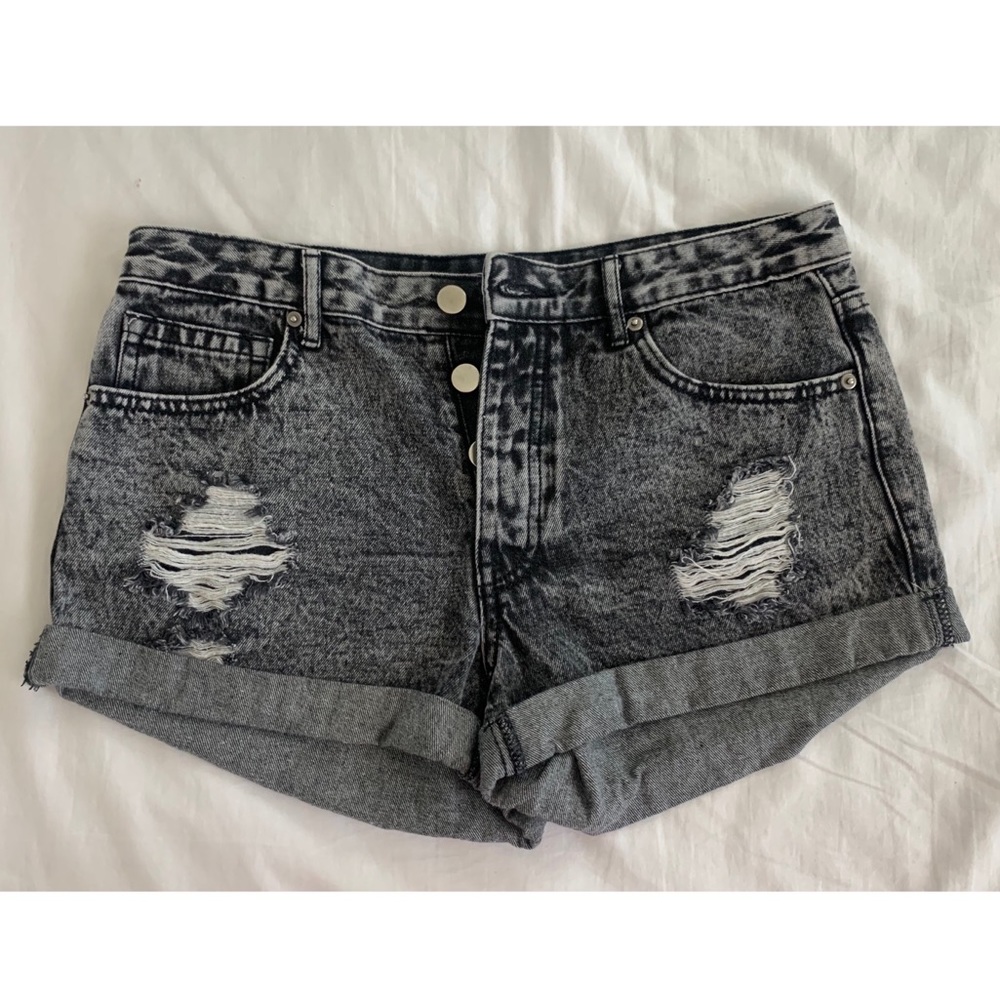 Forever 21 Distressed black shorts.
